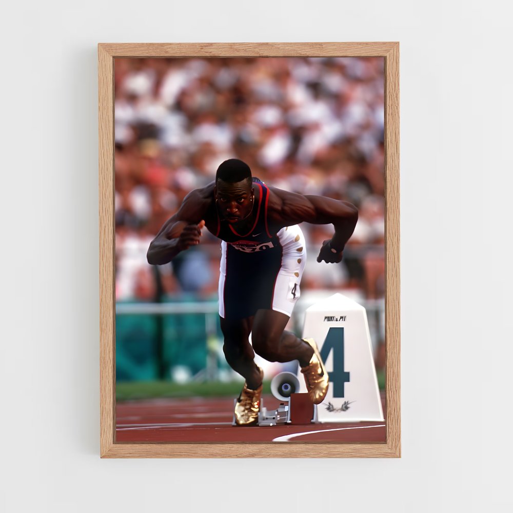 Poster Michael de johnson – affiche Athlétisme (vue 4)